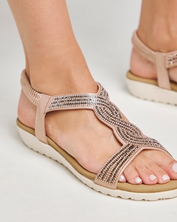 Peace Diamante Comfort Sandal - Extra Wide Fit (EEE)