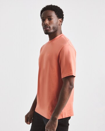 Union Embroid T-Shirt Long-Orange