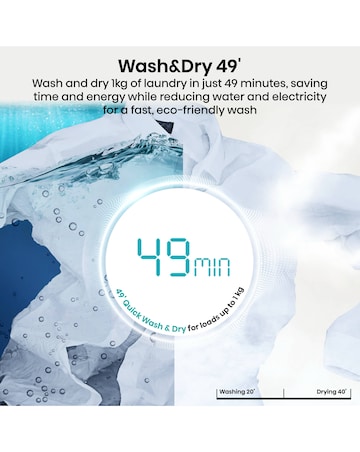 Hisense KitchenFit 5i Series WD5I1045BBQ 10.5kg/6kg Washer Dryer - Black