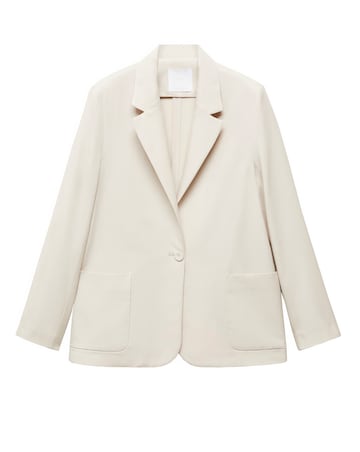 Mango Light Grey Lyocell Alicate Blazer