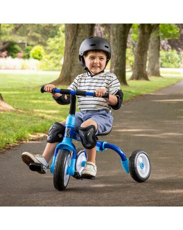 Xootz Switch Rider Folding Balance Bike Trike - Blue