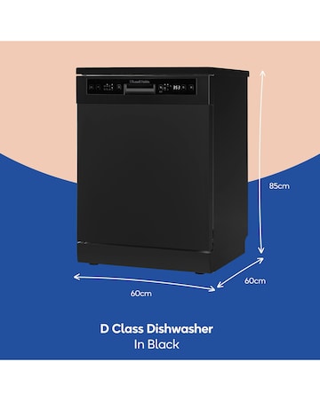 Russell Hobbs RH60DW00D2B Full Size Dishwasher - 14 Place Settings - Black