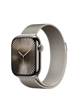 Apple Watch Series 10 GPS/Cellular 42mm Natural Titanium Case, Milanese Loop