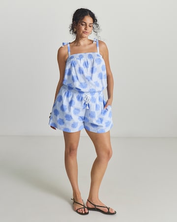 MAGISCULPT Playsuit Striped With Shell Print