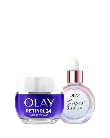 Olay Super Duo Serum and Retinol set- Super Serum, Retinol Night Face Cream