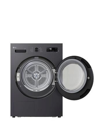 LG Series 2 ThinQ? RHX1009NMK 9 kg Heat Pump Tumble Dryer - Grey - A+++ -6% (B)