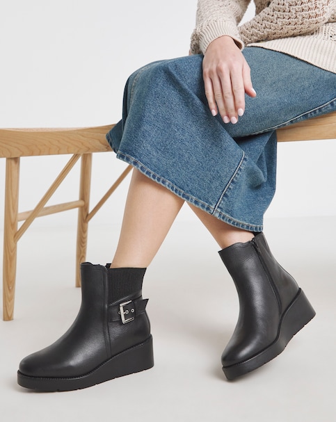 Natalie Wedge Chelsea Boots - Extra Wide Fit (EEE)