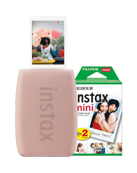 Fujifilm Instax Mini Link 3 Photo Printer with 20 Shot Film Pack - Pink