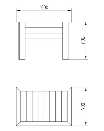 Forest Kitchen Garden Planter - 1m