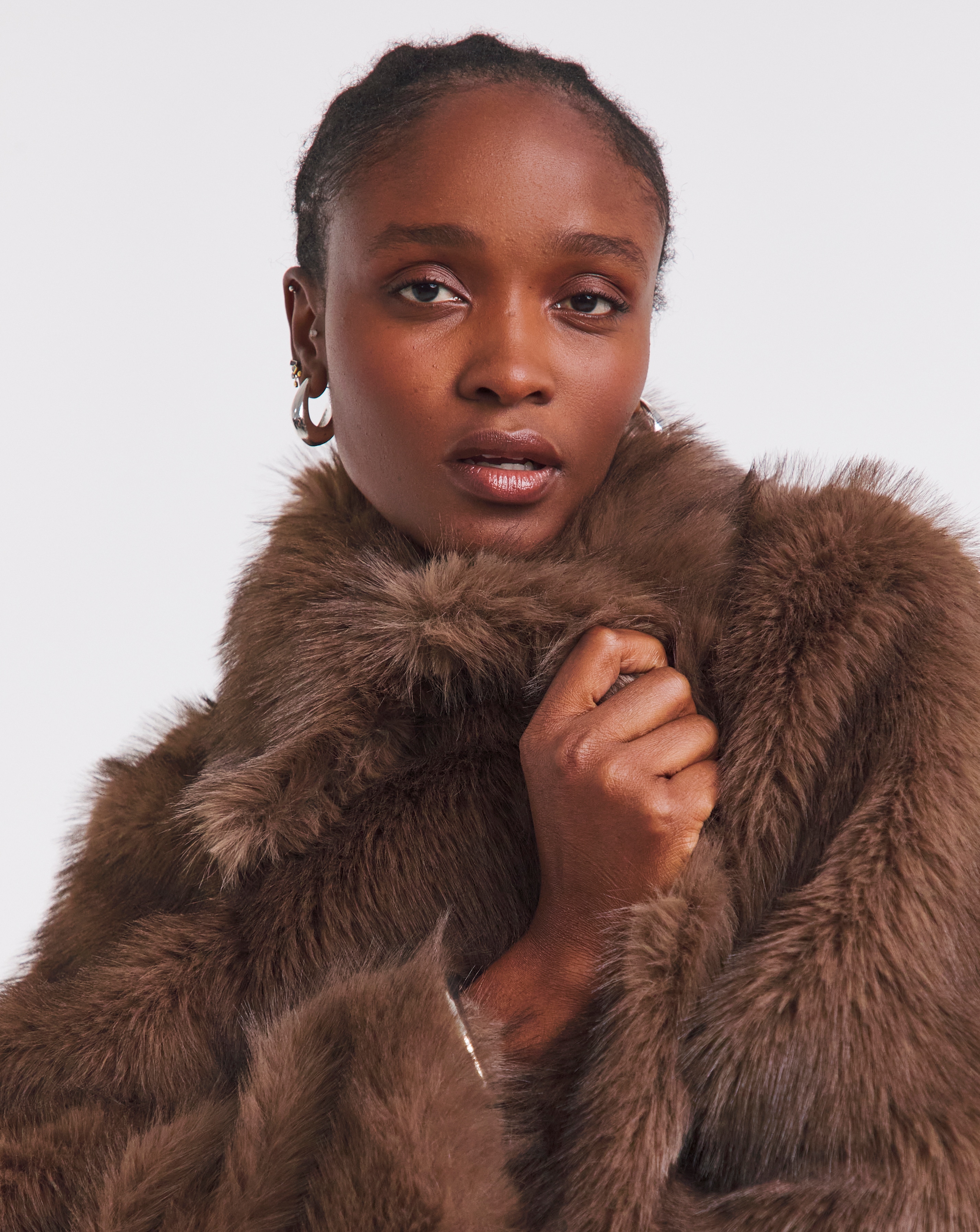 Simply Be Chocolate Short Faux Fur Coat | Fashion World