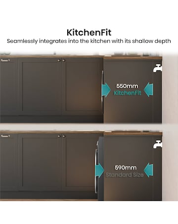 Hisense KitchenFit 5i Series WD5I1045BBQ 10.5kg/6kg Washer Dryer - Black