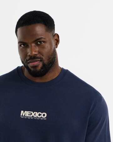 Jack & Jones Back Graphic Mexico T-Shirt - Navy