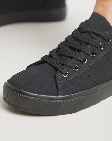Ryder Lace Up Canvas Trainer - Extra Wide Fit (EEE)