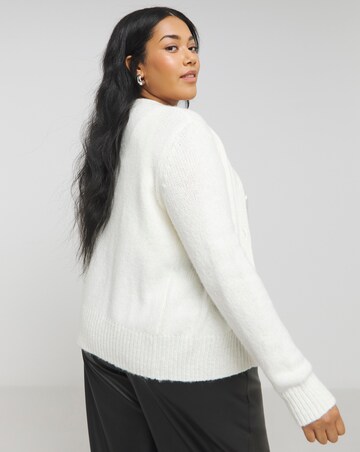 Joanna Hope Tulle Knit Cardigan