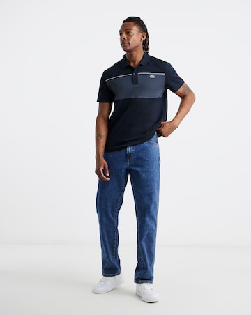 Lacoste Short Sleeve Colourblock Polo - Black