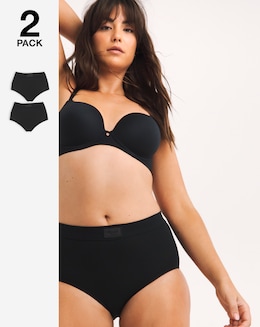 Sloggi 2Pack Double Comfort Cotton Maxi Knickers Black