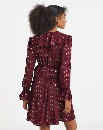 Flounce London Lurex Ruffle Mini Dress