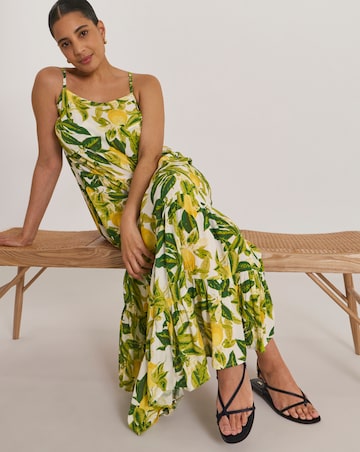 Maxi Beach Dress Lemon Print