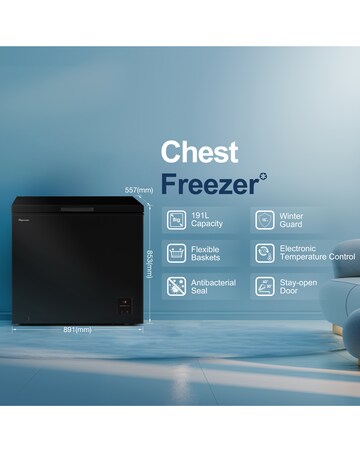 Fridgemaster MCF198EB 198L Chest Freezer - Black