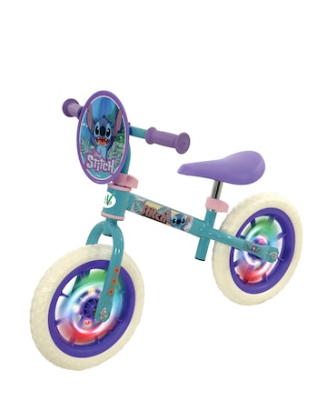 Disney Stitch 12 Inch Balance Bike with Light Up Wheels