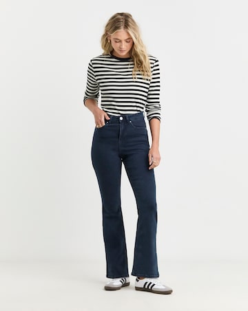 Simply Be Kim Dark Indigo High Waist Super Soft Bootcut Jeans