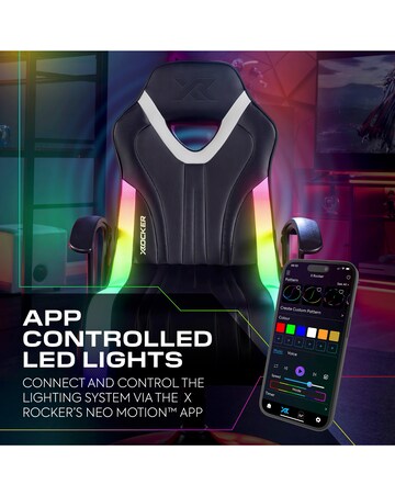 X Rocker Fury 2.1 Audio LED Console Gaming Chair for Juniors - Black