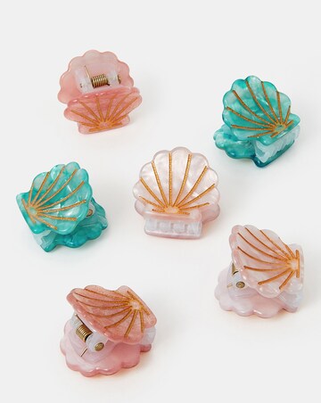 Accessorize 6-Pack Mini Shell Claw Clips