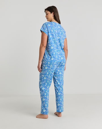 Joe Browns Jersey Pyjamas In a Bag Ditsy Print