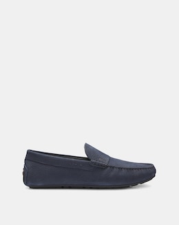 Boss Noel Suede Driving Moccasin - Navy