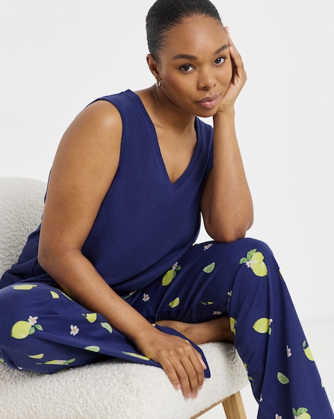 Pretty Secrets Value Pyjama Set Lemon Print