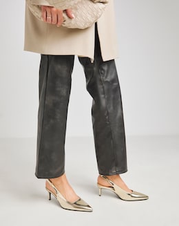 Simply Be Aspen Pointed Toe Slingback Shoes - Extra Wide Fit (EEE)