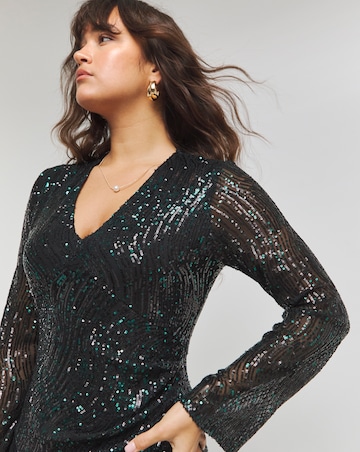 Flounce London Sequin Maxi Dress