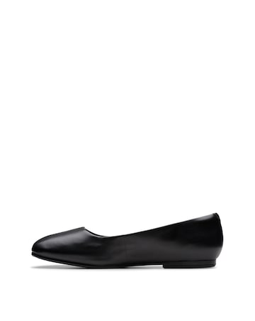Clarks Black Leather Livia Lily Shoes - Standard Fit (D)