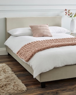 Hayden Velvet Bed Frame with 3 Layer Memory Foam Hybrid Mattress