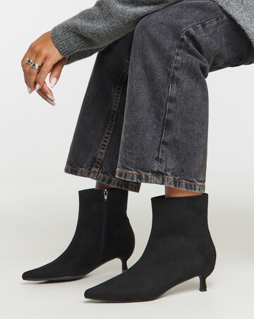 Mambo Kitten Heel Ankle Boots - Extra Wide Fit (EEE)