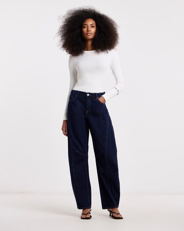 Simply Be Indigo Voluminous Barrel Leg Jean