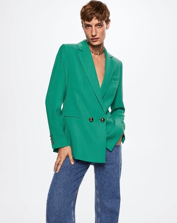 Mango Double-breasted Suit Blazer