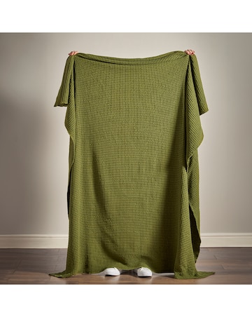 Pineapple Elephant Jaipur Waffle Cotton Throw