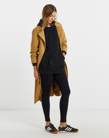 Black Longline Hoodie