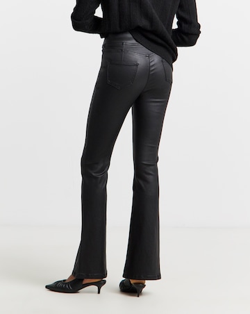 Black Coated Flare Jegging