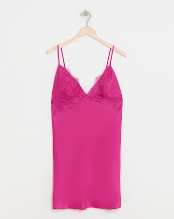 Figleaves Stretch Satin Lace Chemise