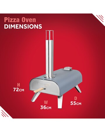 George Foreman Wood Pellet Pizza Oven with Paddle and Carry Bag
