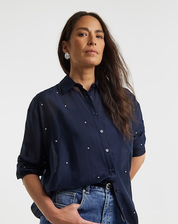 Embellished Long Sleeve Shirt