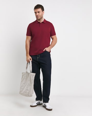 Pure Cotton Pique Polo Long- Cranberry