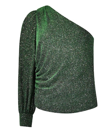 Ro&Zo Sparkle One Shoulder Top
