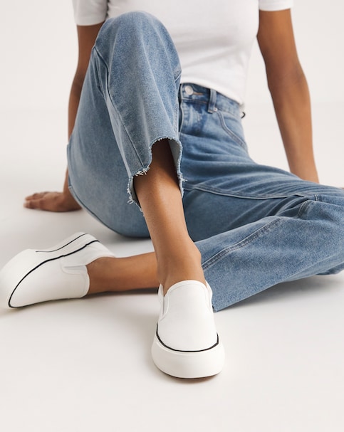 Nielson Slip On Chunky Sole Trainers - Wide Fit (E)