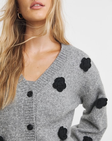 Native Youth Floral Applique Cardigan