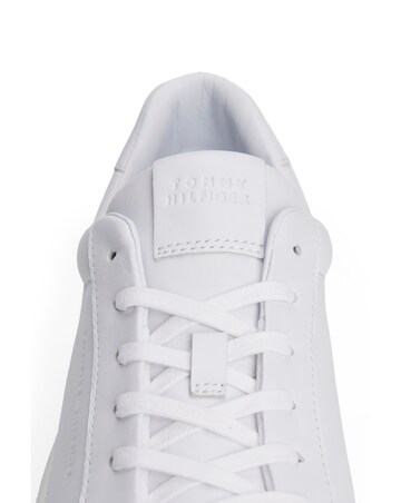 Tommy Hilfiger Premium Cupsole Leather Trainer - White