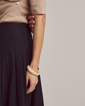 Anthology Pleat Tuck Midi Skirt