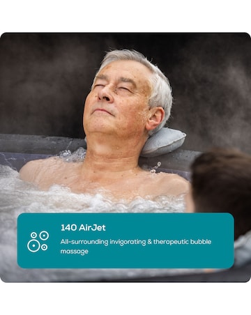 Lay-Z-Spa Stockholm AirJet 6 Black Square Thermacore